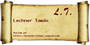 Lechner Tamás névjegykártya